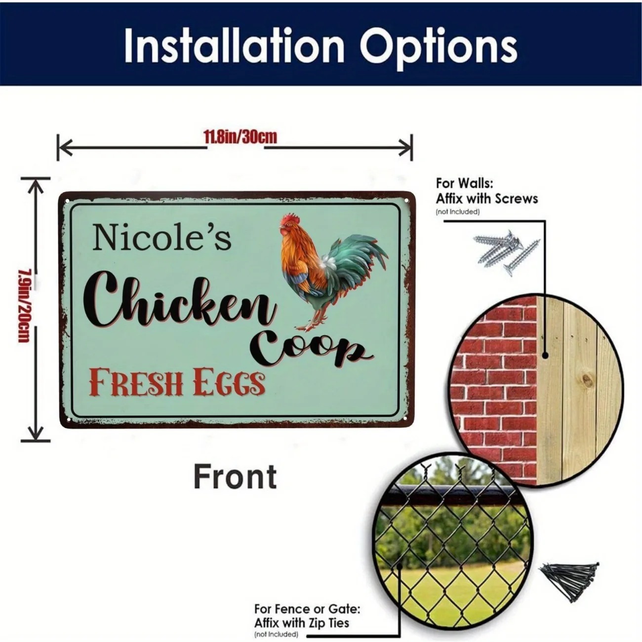 Custom Text Chicken Coop Sign  - огляд і ціна Urban Farming Usa