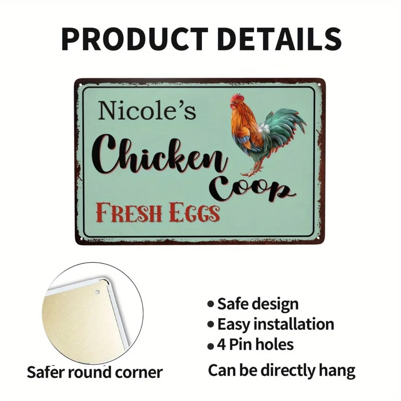 Custom Text Chicken Coop Sign  - огляд і ціна Urban Farming Usa